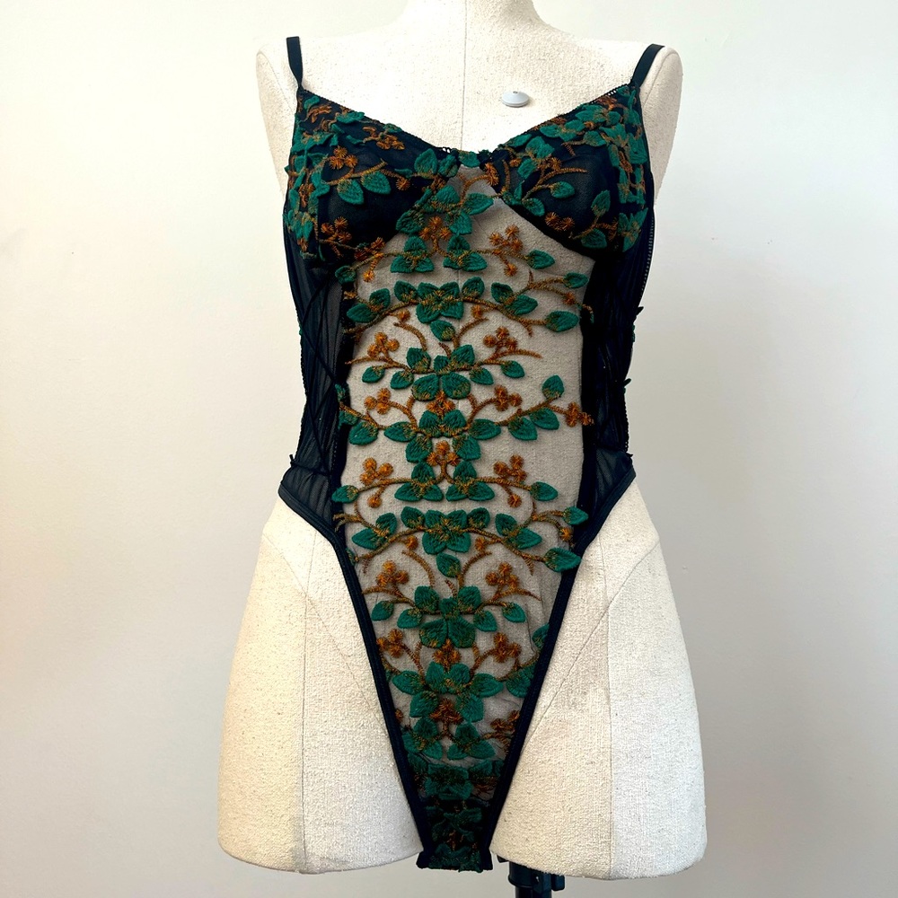 Cute sheer corset leotard